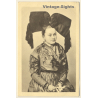 Junge Frau In Elsässer Tracht m. großer Schleife im Haar (Vintage PC 1912)