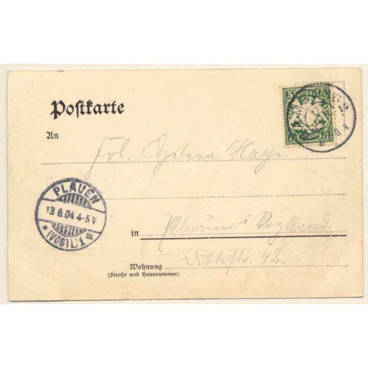 Bamberg / Germany: Partie an der Regnitz (Vintage PC 1904)