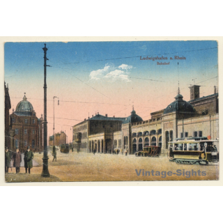 Ludwigshafen / Germany: Bahnhof - Train Station (Vintage PC ~1910s/1920s)