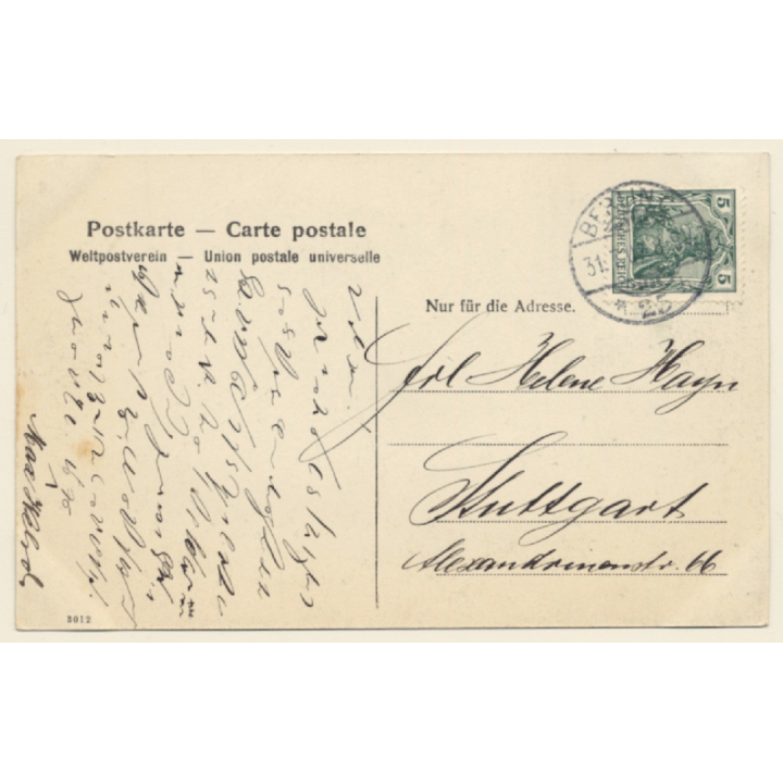 Berlin / Germany: Bismarck Denkmal (Vintage PC 1907)