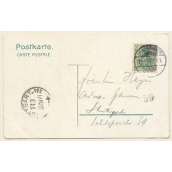 Königswinter: Raddampfer - Rhein - Drachenfels (Vintage PC 1903)