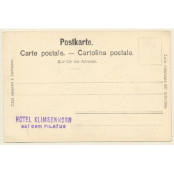 Nidwalden / Schwitzerland: Pilatus Hotel Klimenshorn (Vintage PC 1900s)