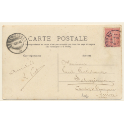Cette (Sète) / France: School Ship Le Gabès (Vintage RPPC 1906)