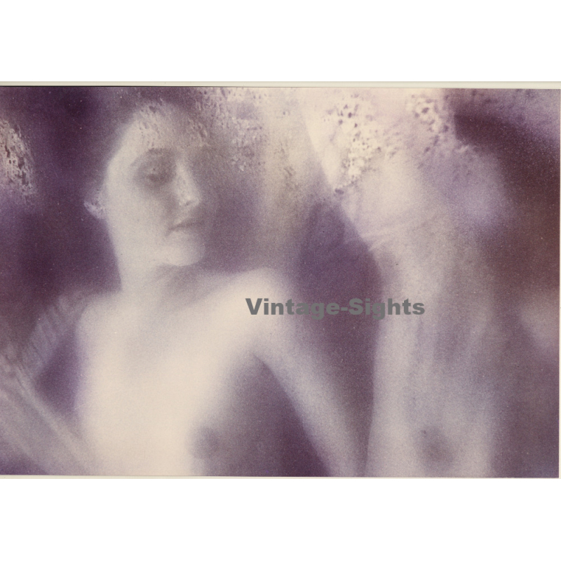 Erotic Study by Pjotr Van Moock: Upper Body Of Dreamy Nude Female (Vintage XL Photo 30 x 44 CM 1980s)