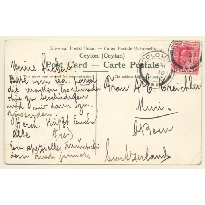 Sri Lanka - Ceylon: The Perahera Annual Buddhist Procession (Vintage PC 1909)