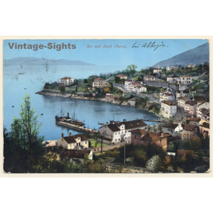 Croatia: Ika mit Insel Cherso (Vintage PC 1909)