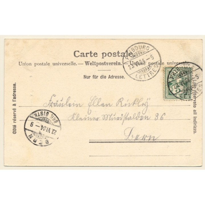 Fribourg / Switzerland: La Visitation - Street View (Vintage PC 1904)