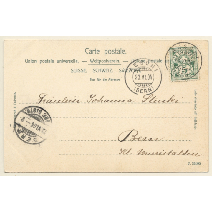 Aeschi / Switzerland: Die Kirche (Vintage PC 1904)