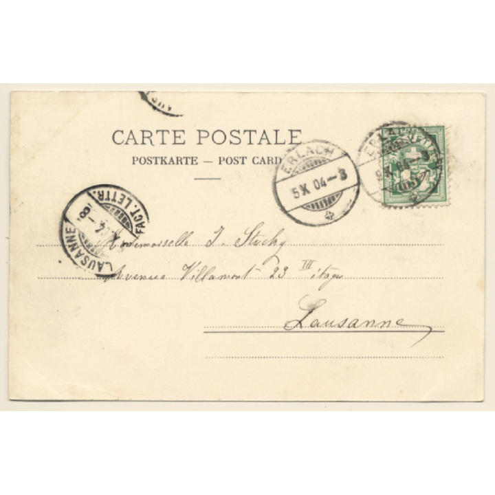 Erlach - Cerlier / Switzerland: Partial View (Vintage PC 1904)