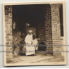 Missionary Sister With 2 African Toddlers / Congo? (Vintage Photo B/W ~ 1930s)