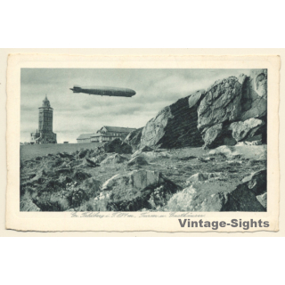 Germany: Zeppelin über Feldberg - Turm & Gasthäuser (Vintage PC 1930s)
