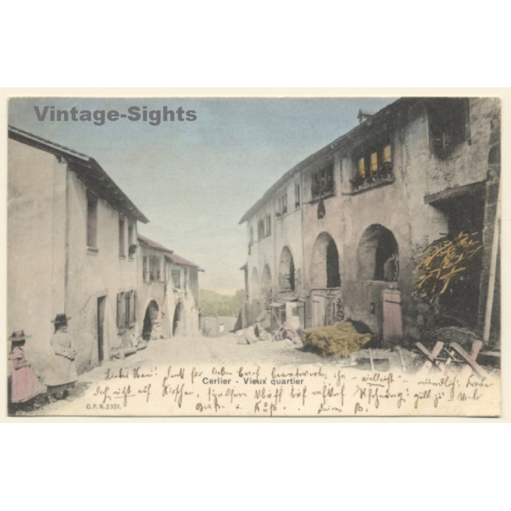 Erlach - Cerlier / Switzerland: Vieux Quartier - Obere Strasse (Vintage PC 1904)