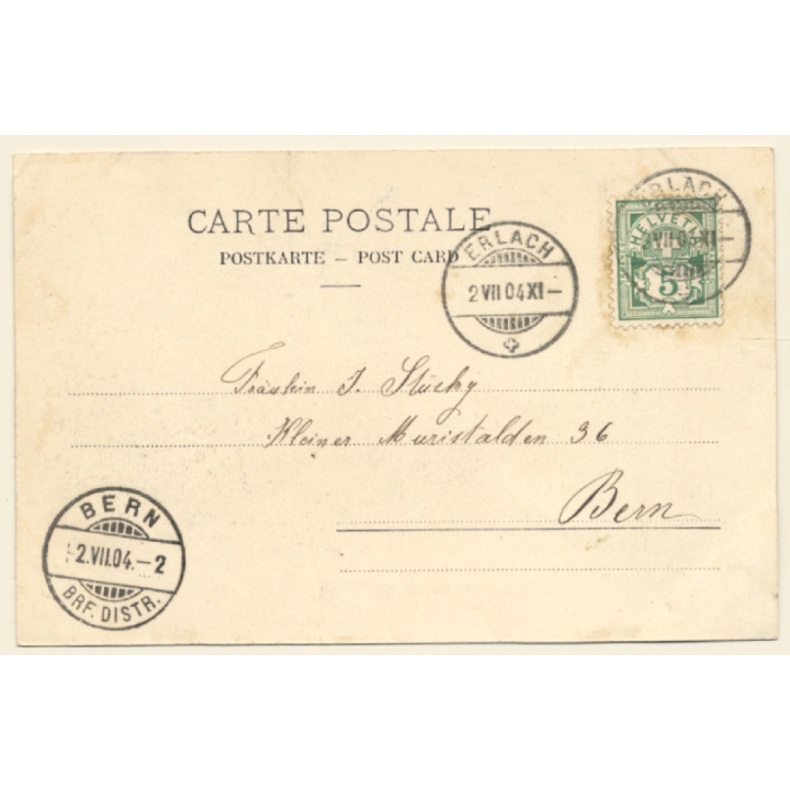 Erlach - Cerlier / Switzerland: Vieux Quartier - Obere Strasse (Vintage PC 1904)