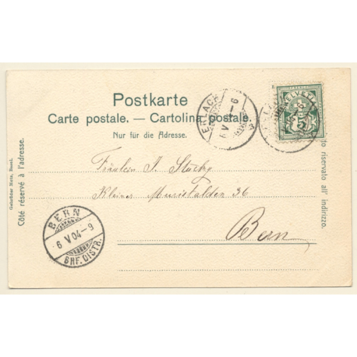 Erlach - Cerlier / Switzerland: Das Schloß - Le Château (Vintage PC 1904)