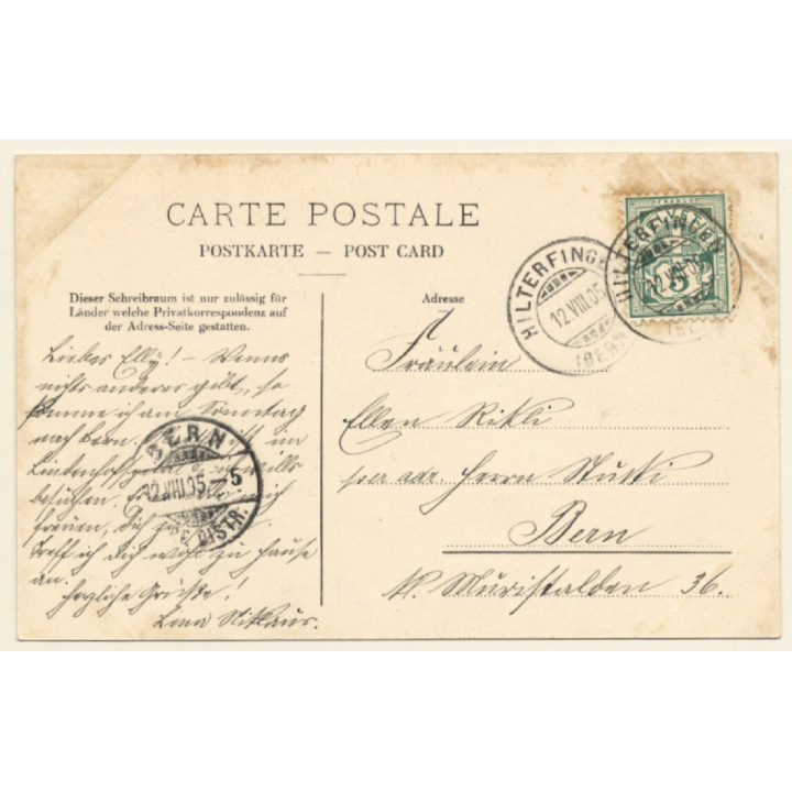 Hilterfingen am Thunersee / Switzerland: Church (Vintage PC 1905)