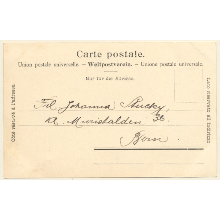 Bern / Switzerland: Kirchenfeldbrücke - Nationalmuseum - Gurten (Vintage PC 1900s)