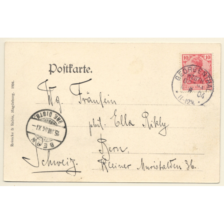Georgenthal / Germany: Bahnhof Mit Ziegelberg (Vintage PC 1904)