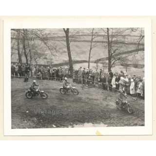 British Motocross Race N°2 N° 12 N°8 / Scrambling *2 (Vintage Photo UK ~1950s)
