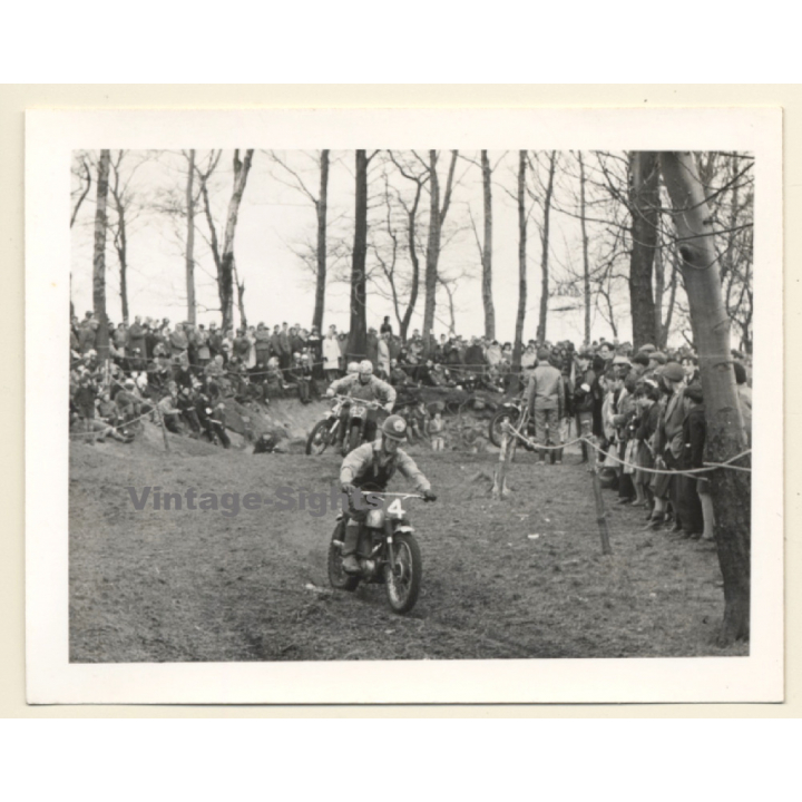 British Motocross Race N°4 N° 49 / Scrambling *3 (Vintage Photo UK ~1950s)