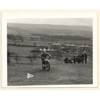 British Motocross Race N°43 / Scramble *6 (Vintage Photo UK ~1950s)