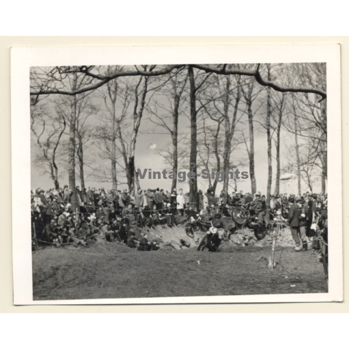 British Motocross Race N°65 / Scramble *9 (Vintage Photo UK ~1950s)