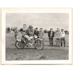 British Motocross Race N°65 / Scramble *11 (Vintage Photo UK ~1950s)