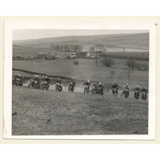 British Motocross Race - After Start  / Scramble *17 (Vintage Photo UK ~1950s)