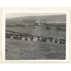 British Motocross Race - After Start  / Scramble *17 (Vintage Photo UK ~1950s)