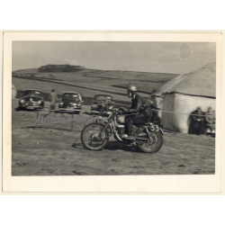 British Motocross Race N°53 / Scramble *21 (Vintage Photo UK ~1950s)