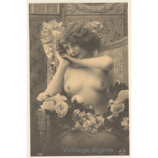 1920s Erotica: Nude Belle Epoque Beauty*2 / Risqué - Boudoir (PC Weltpostverein RE ~1960s)