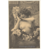 1920s Erotica: Nude Belle Epoque Beauty*2 / Risqué - Boudoir (PC Weltpostverein RE ~1960s)