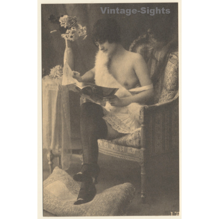 1920s Erotica: Nude Belle Epoque Beauty*5 / Risqué - Boudoir (PC Weltpostverein RE ~1960s)