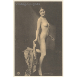 1920s Erotica: Nude Belle Epoque Beauty*7 / Risqué - Boudoir (PC Weltpostverein RE ~1960s)