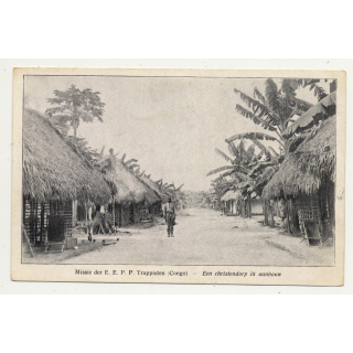 Mission Of The E.E.P.P. Trappists - Congo / Africa (Vintage PC B/W)