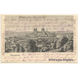 Weingarten / Germany: Total View (Vintage PC 1904)