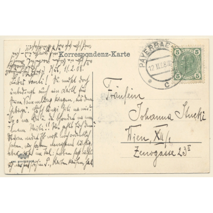 Payerbach / Austria: Viaduct und Raxalpe (Vintage PC 1908)