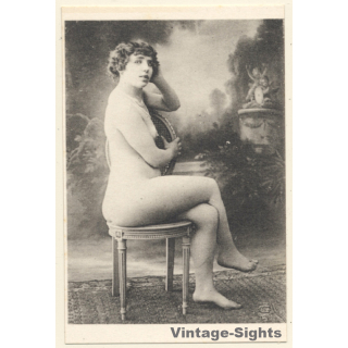 1920s Erotica: Belle Epoque Nude*4 / Risqué - Boudoir (Vintage Trading Card ~1930s)