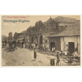 Colombo / Sri Lanka - Ceylon: Hindoo Temple / Hindu (Vintage PC 1912)