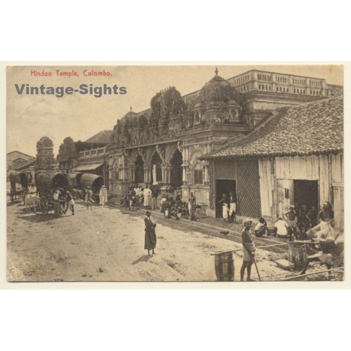 Colombo / Sri Lanka - Ceylon: Hindoo Temple / Hindu (Vintage PC 1912)