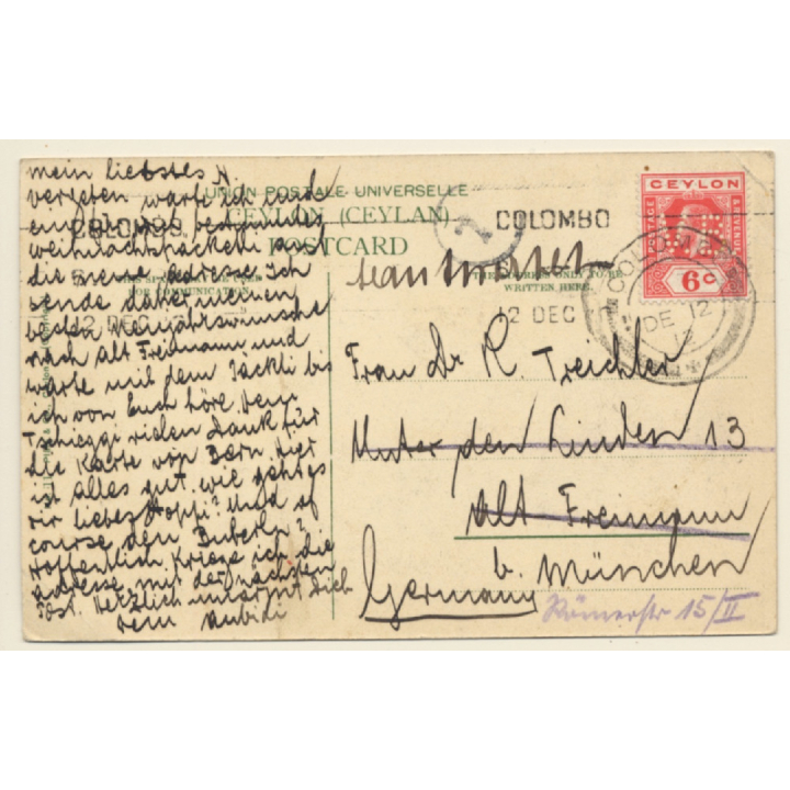 Colombo / Sri Lanka - Ceylon: Hindoo Temple / Hindu (Vintage PC 1912)