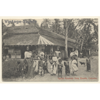 Borella - Colombo / Sri Lanka - Ceylon: Native Woman & Kids (Vintage PC 1911)