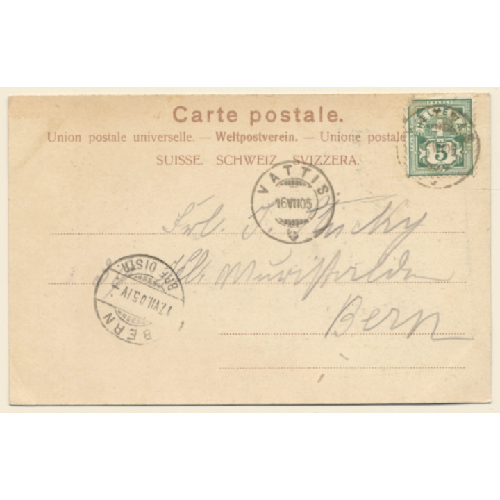 Vättis / Switzerland: Calfeusenthal - Sardonagletscher (Vintage PC 1905)