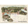 Münsingen: Truppenübungsplatz - Hotel Fezer - Ludwigshöhe (Vintage PC Litho 1901)