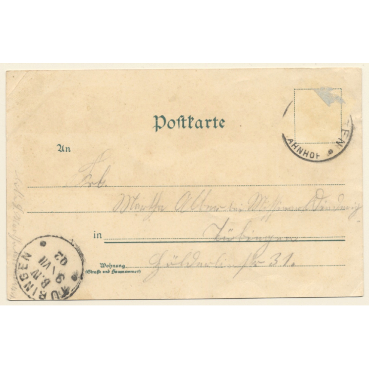 Reutlingen: Frauenarbeitsschule - Pomologisches Institut (Vintage PC Litho 1902)