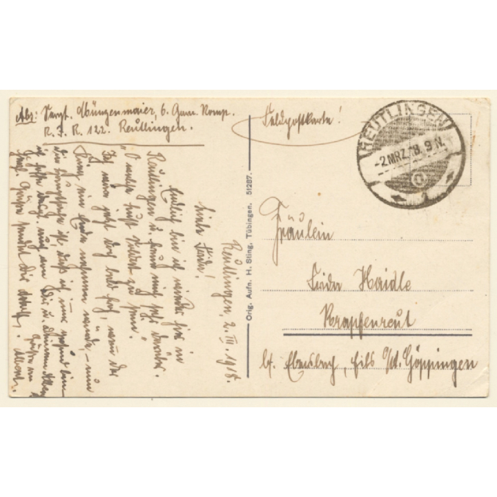 Honau / Germany: Schloss Lichtenstein (Vintage PC 1912)