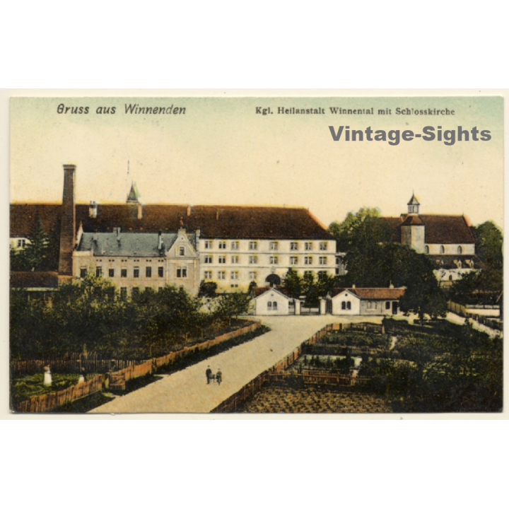 Winnenden: Heilanstalt Winnental & Schlosskirche (Vintage PC 1912)