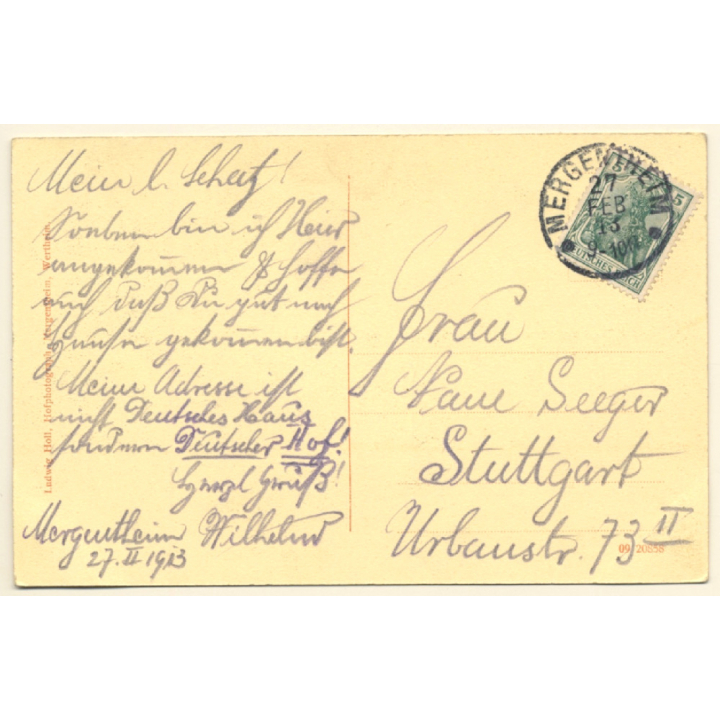 Mergentheim / Germany: Panorama View (Vintage PC 1913)