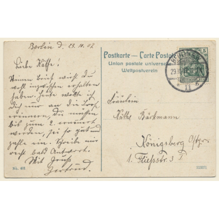 Berlin / Germany: Unter den Linden, Ecke Friedrichstrasse (Vintage PC 1907)