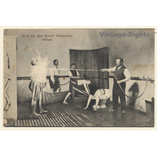 Bad Wörishofen: Blitzguss in Badeanstalt (Vintage PC 1919)