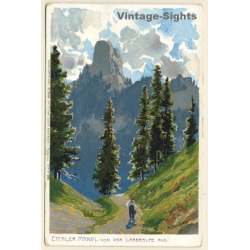 Zeno Diemer: Ettaler Mandel von der Laberalpe aus (Vintage PC ~1910s)